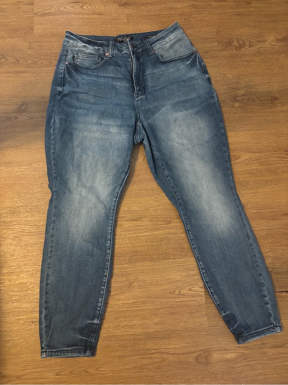 Judy Blue Skinny Jeans in Faded Blue Wash